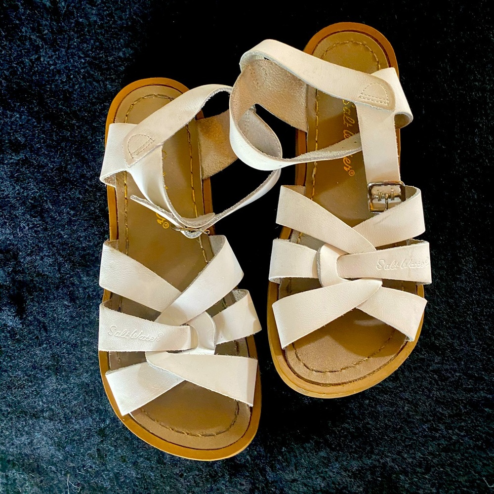 Saltwater Sandals White kids Size 2